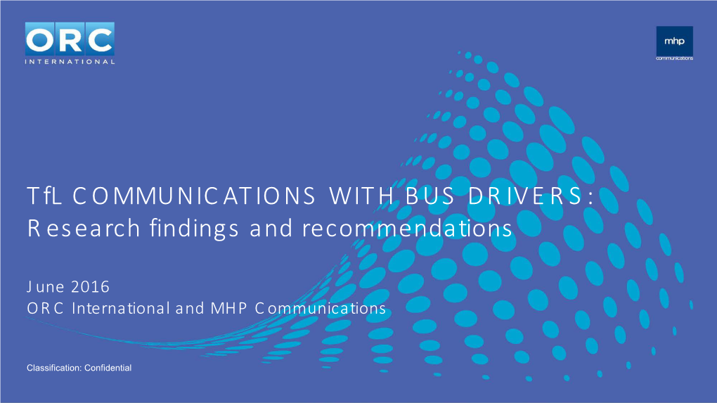 Bus Driver Internal Communication Report