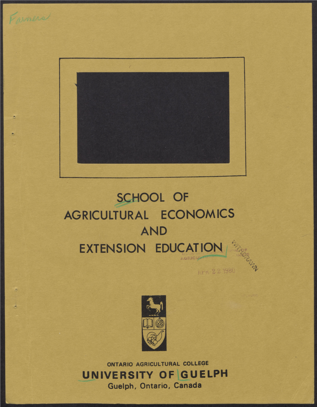 School of Agricultural Economics and Extension Education