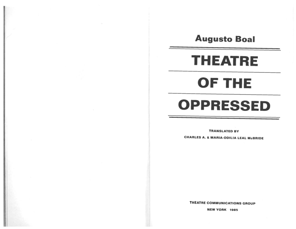 Theatre of the Oppressed