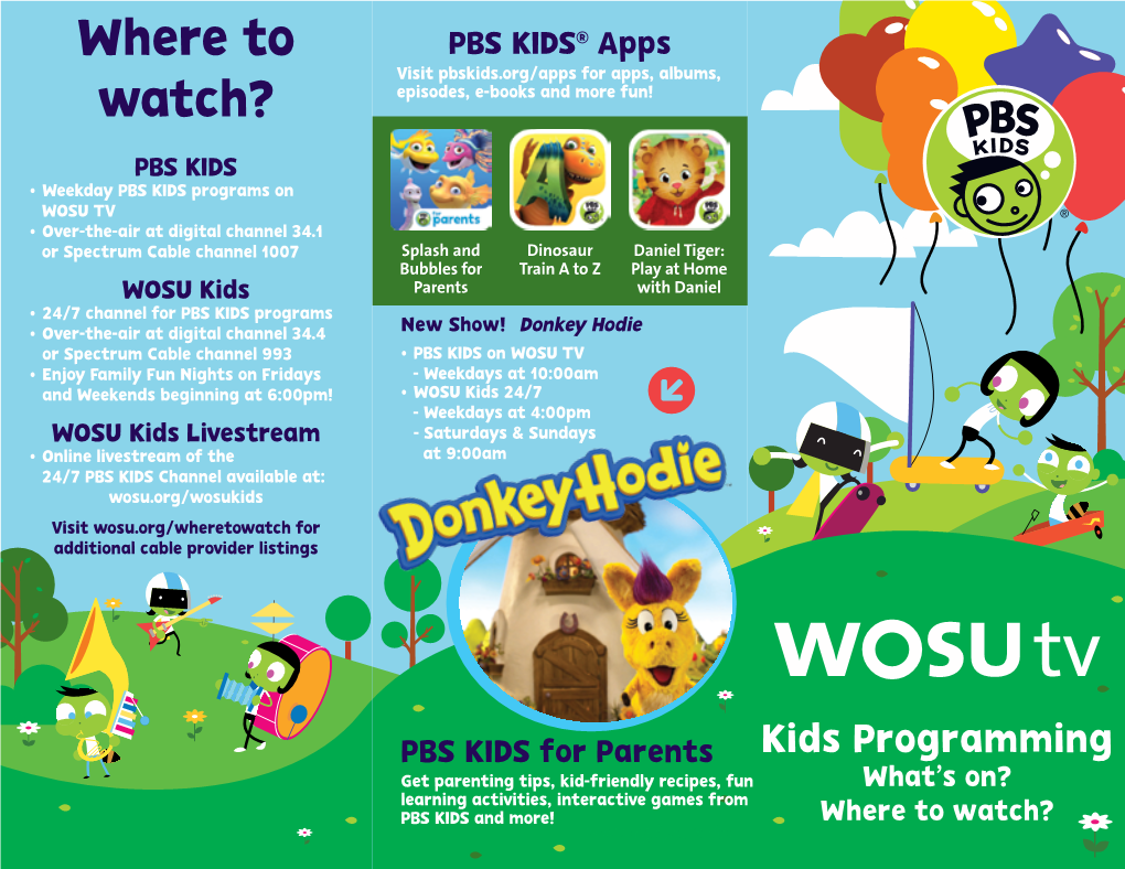 View the WOSU Kids TV Schedule
