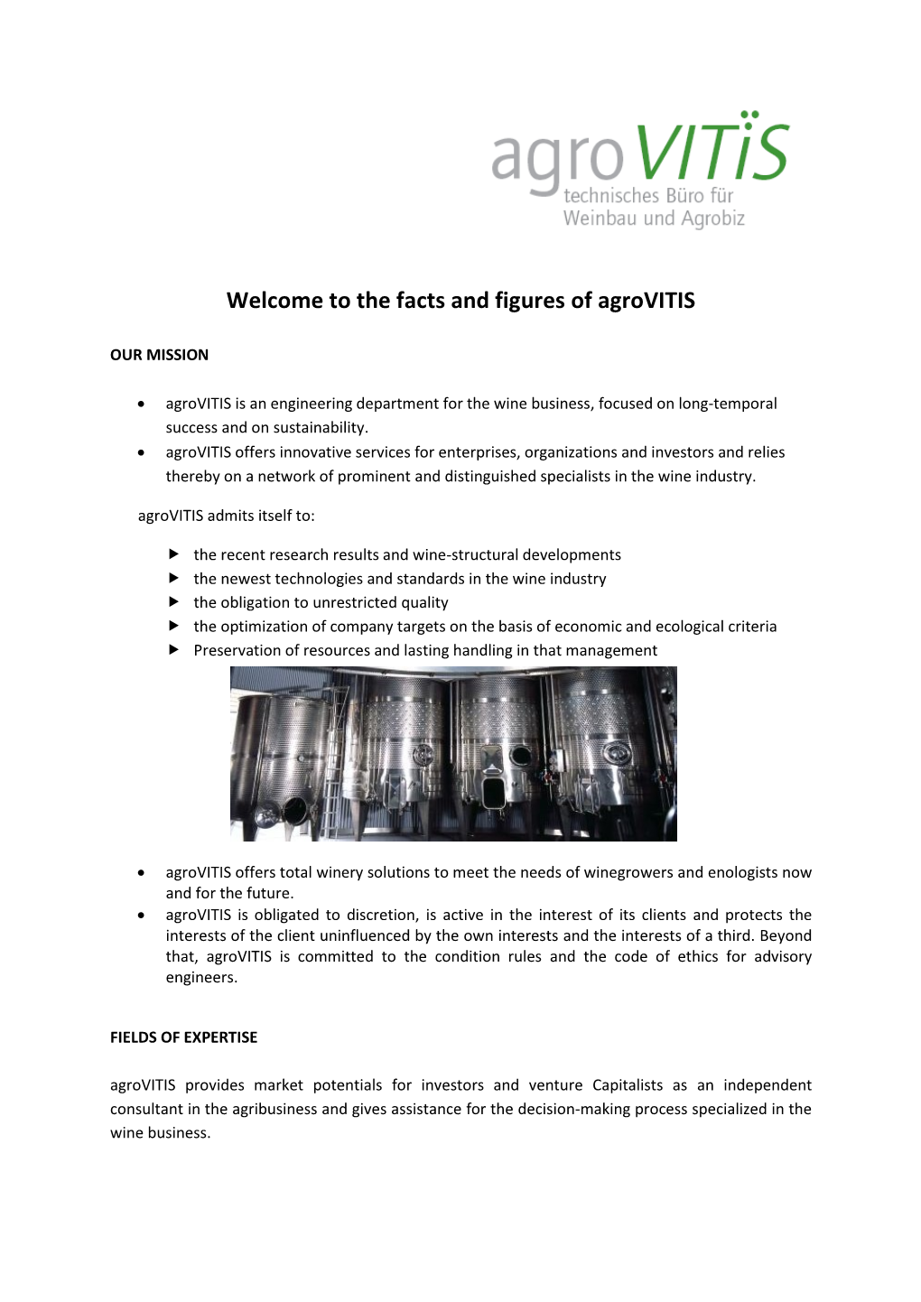 Welcome to the Facts and Figures of Agrovitis