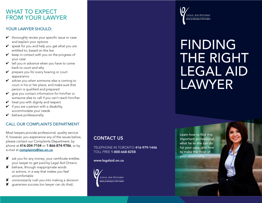 Finding the Right Legal Aid Lawyer