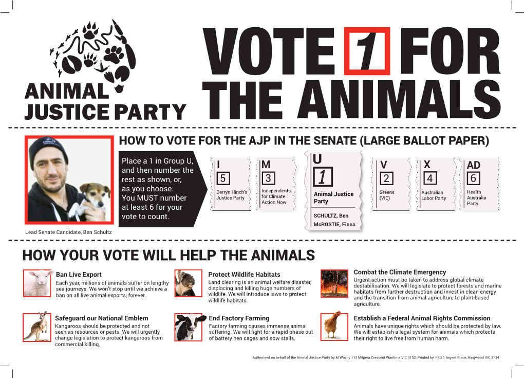 How Your Vote Will Help the Animals