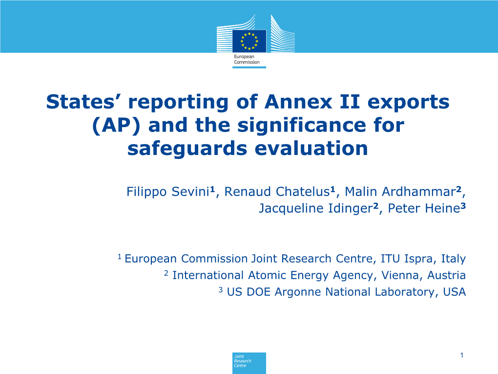 States' Reporting of Annex II Exports (AP)