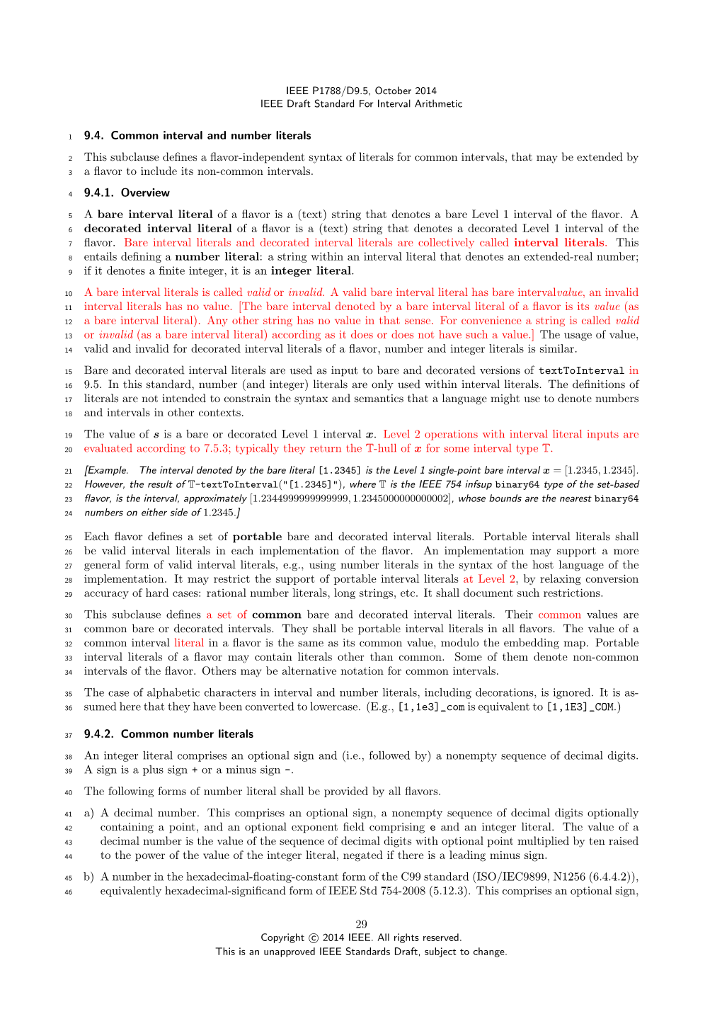 9.4. Common Interval and Number Literals This Subclause Defines A