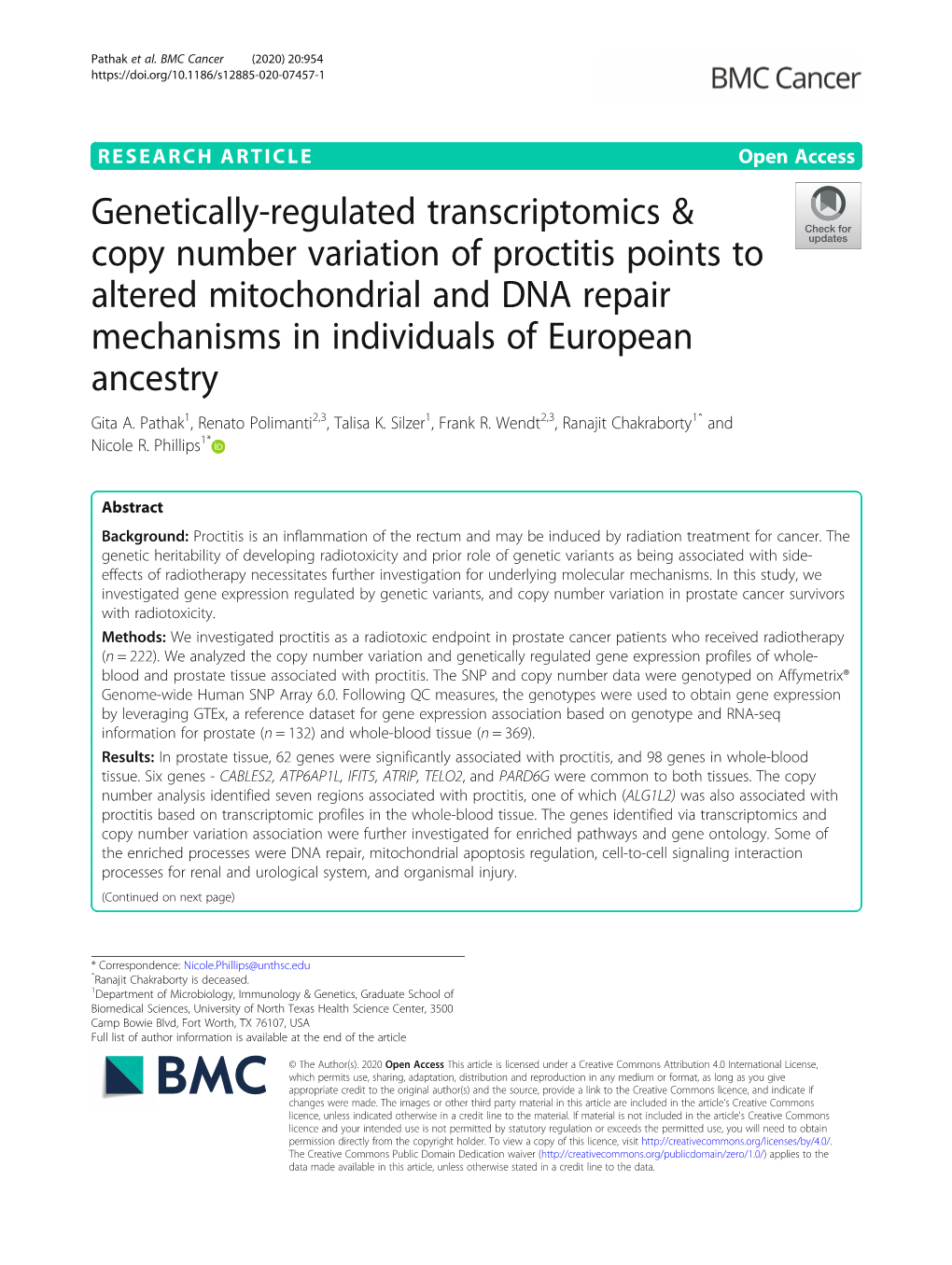 Genetically-Regulated Transcriptomics & Copy Number Variation of Proctitis