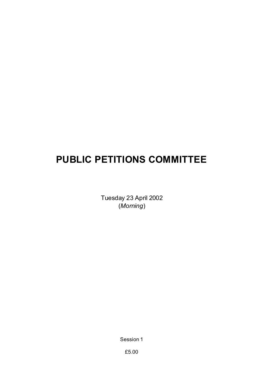 Public Petitions Committee