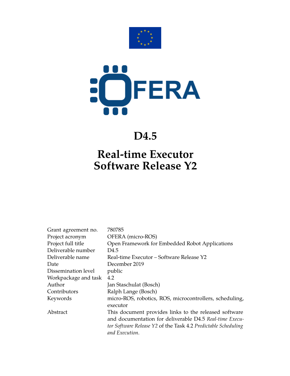 D4.5 Real-Time Executor Software Release Y2