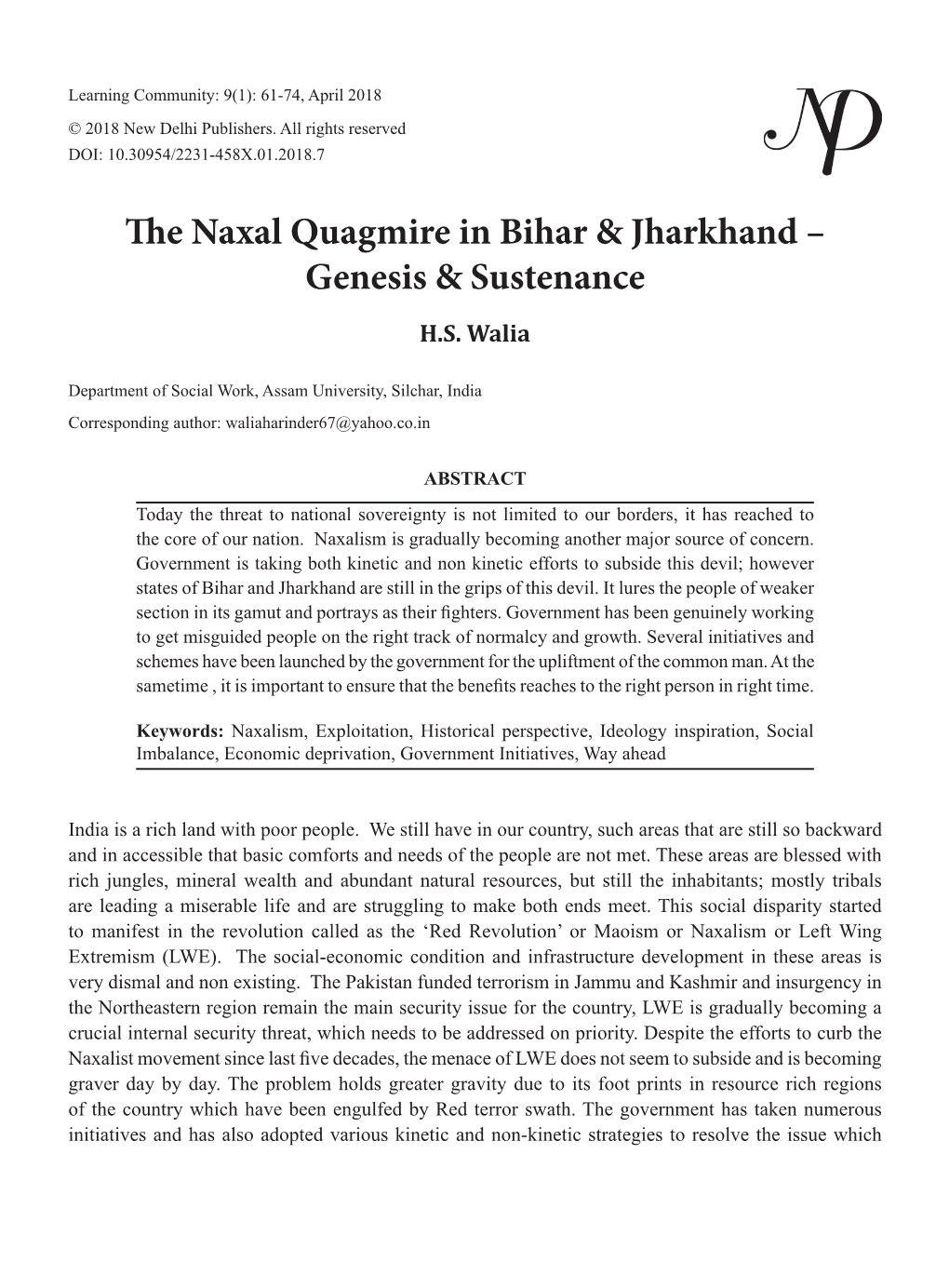 The Naxal Quagmire in Bihar & Jharkhand