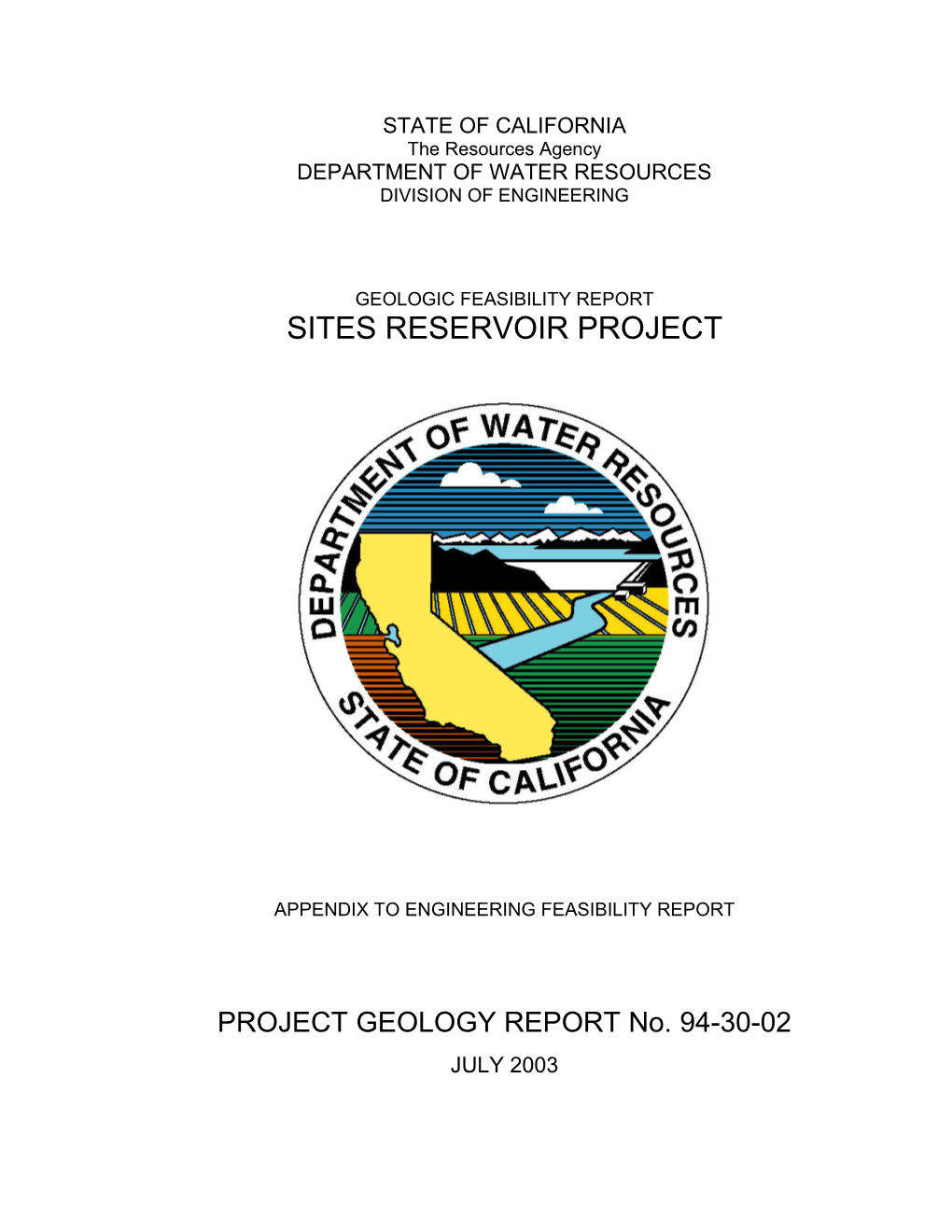 8.0 Sites Reservoir Geology