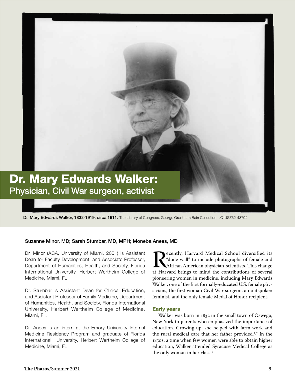 Dr. Mary Edwards Walker: Physician, Civil War Surgeon, Activist