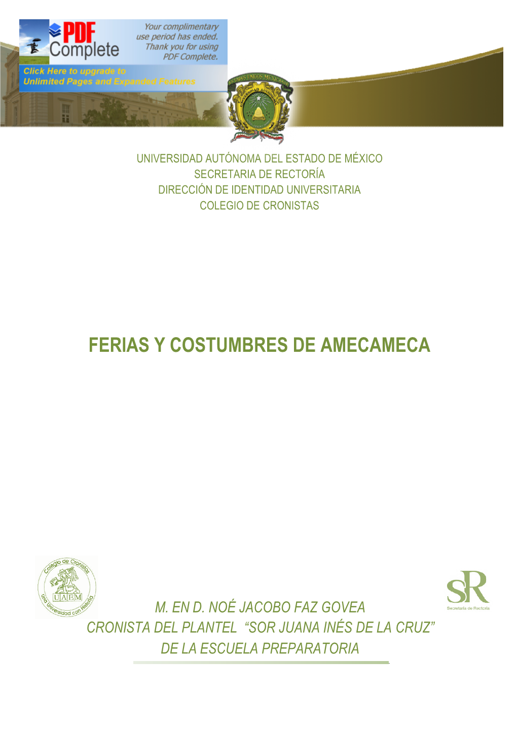 Ferias Y Costumbres De Amecameca