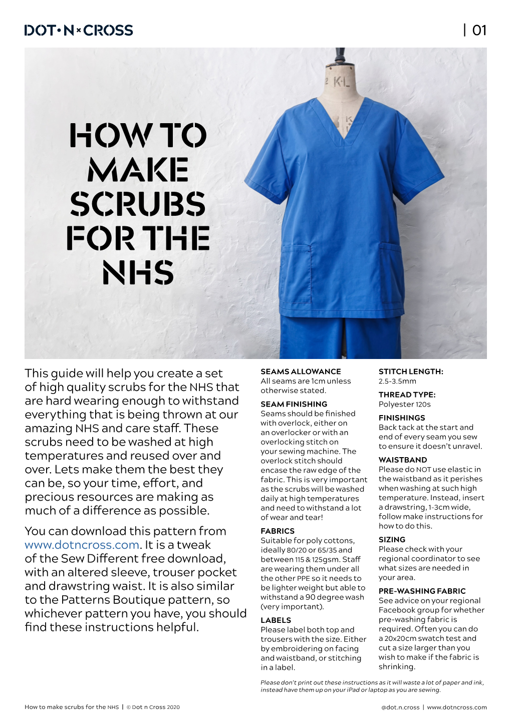 How to Make Scrubs for the Nhs