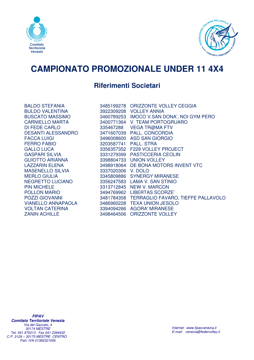 Campionato Promozionale Under 11 4X4