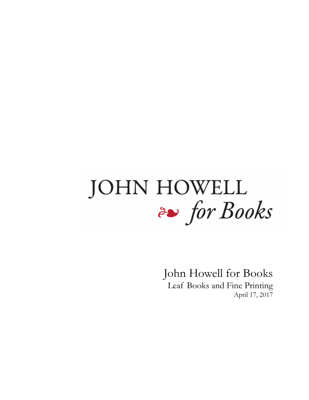 John Howell for Books