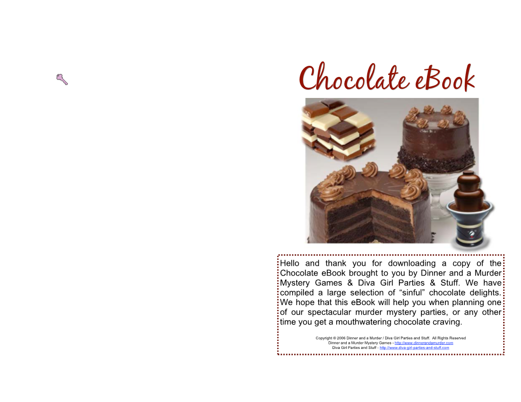 FREE Chocolate Ebook