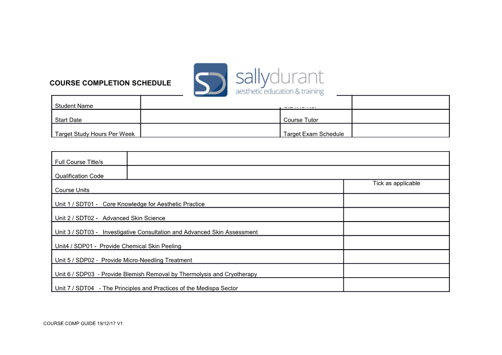 Unit 1 Core Knowledge for Aesthetic Practice