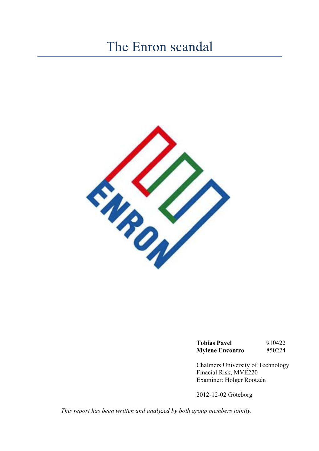 The Enron Scandal