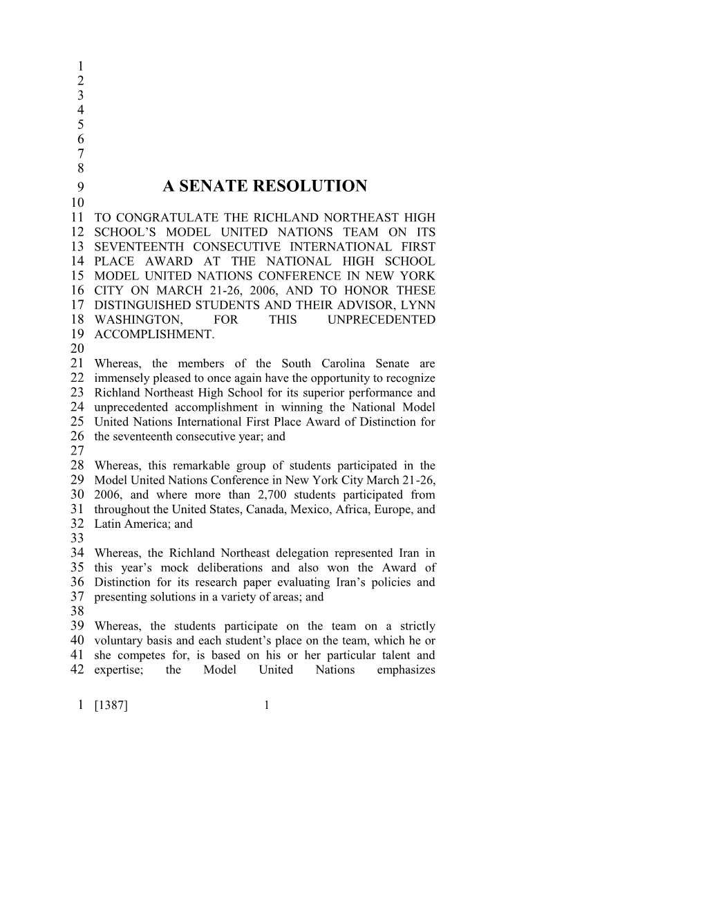 A Senate Resolution s3