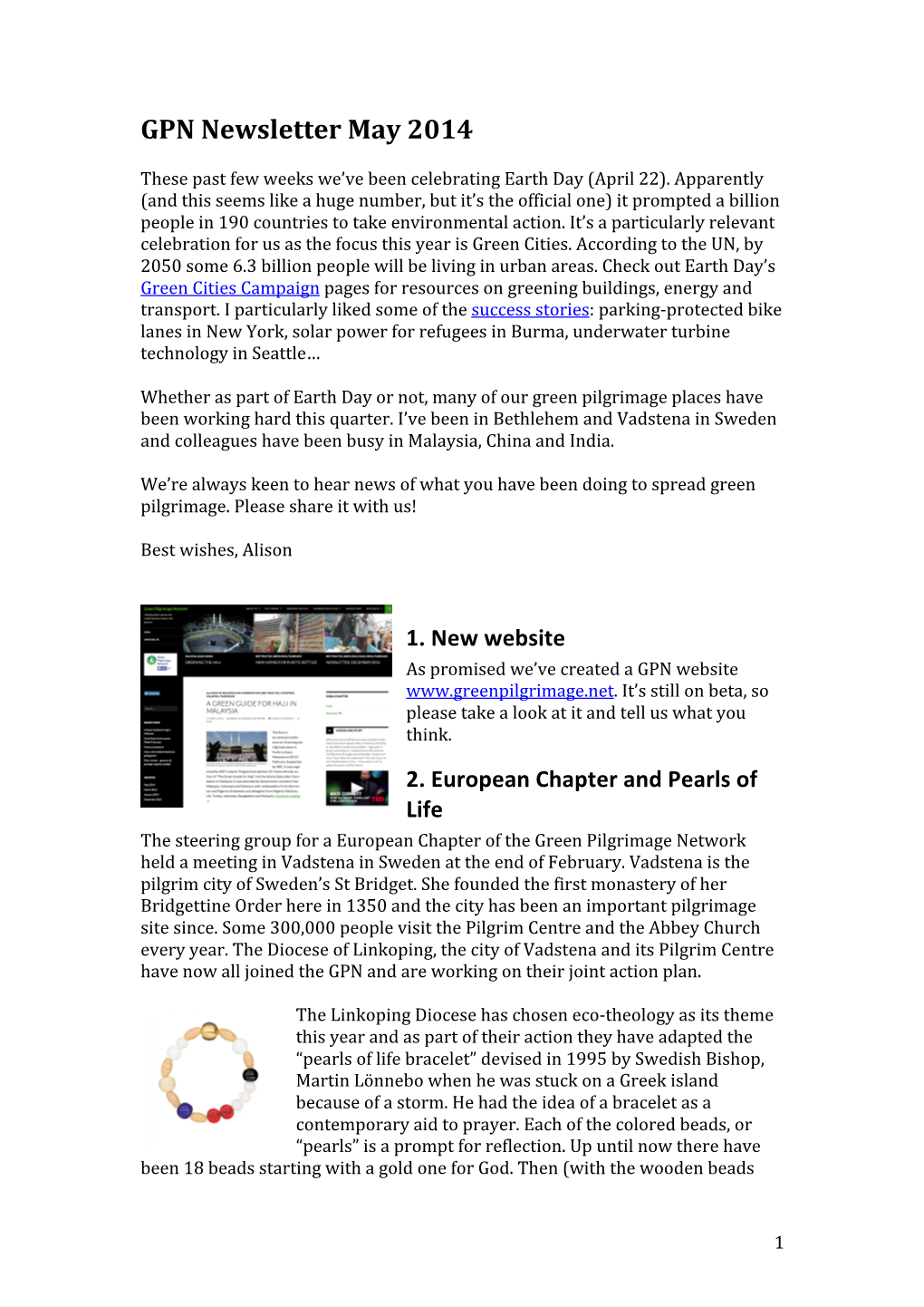 GPN Newsletter May 2014