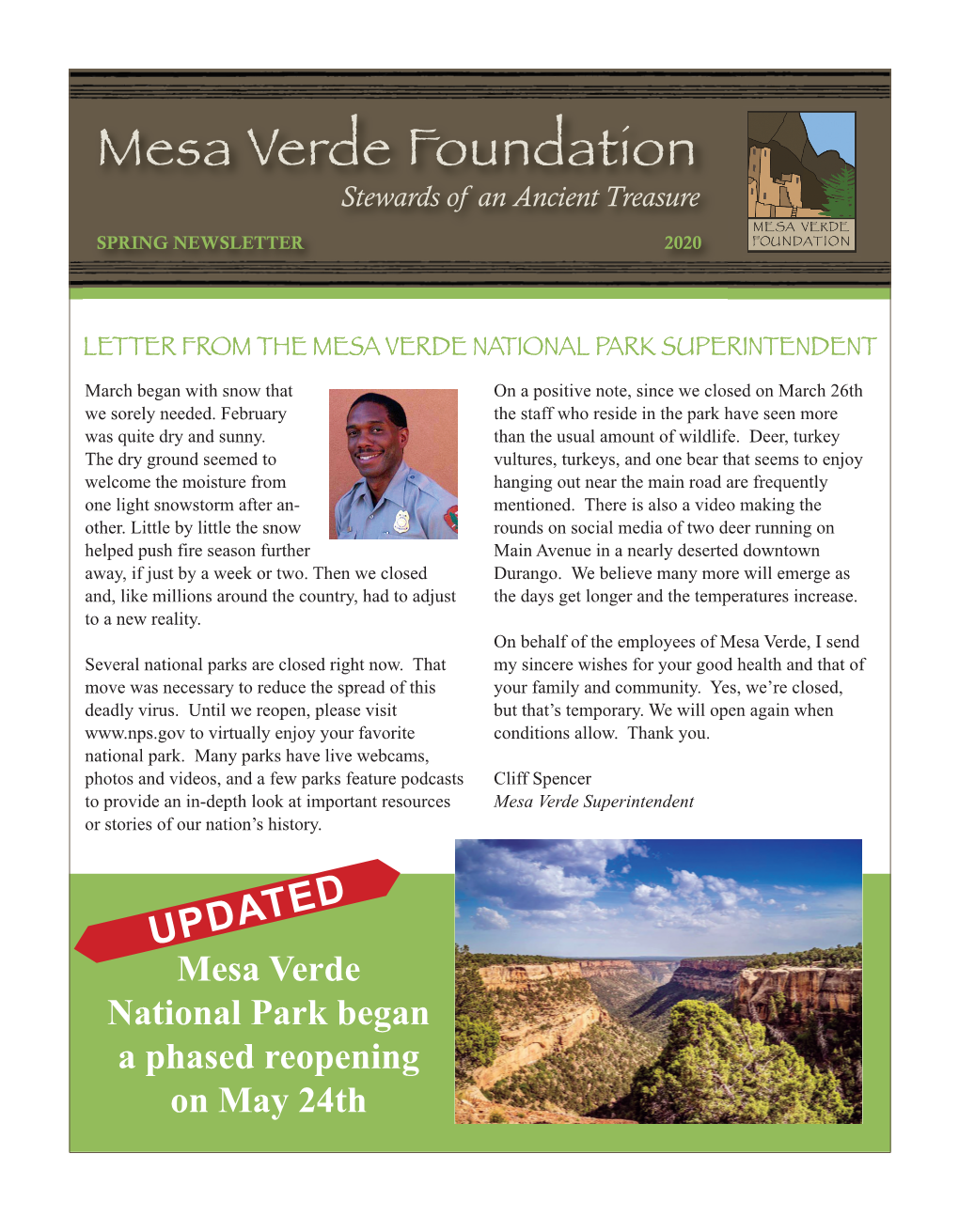MVF Events and Ftrom the Colorado State Historical Fund for Pre- Bi-Annual MVF Newsletters