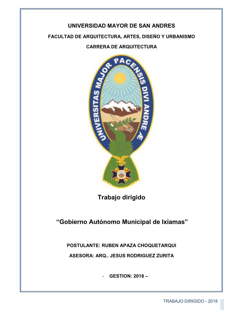 Gobierno Autónomo Municipal De Ixiamas”