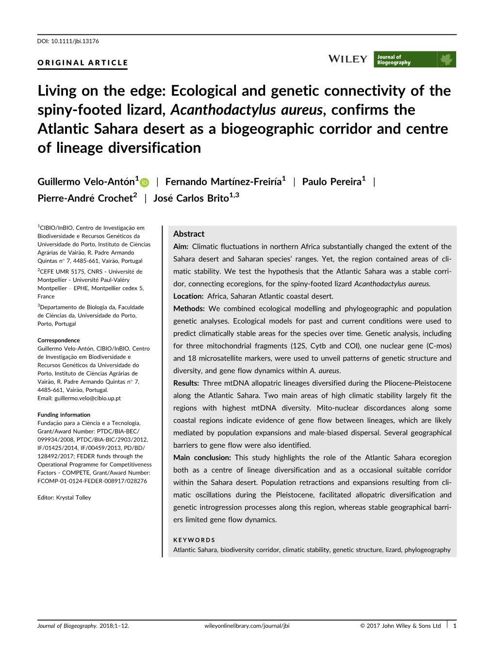 Ecological and Genetic Connectivity of the Spiny‐Footed Lizard
