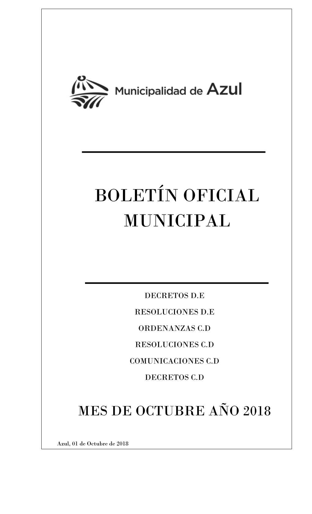 Boletín Oficial – Octubre 2018