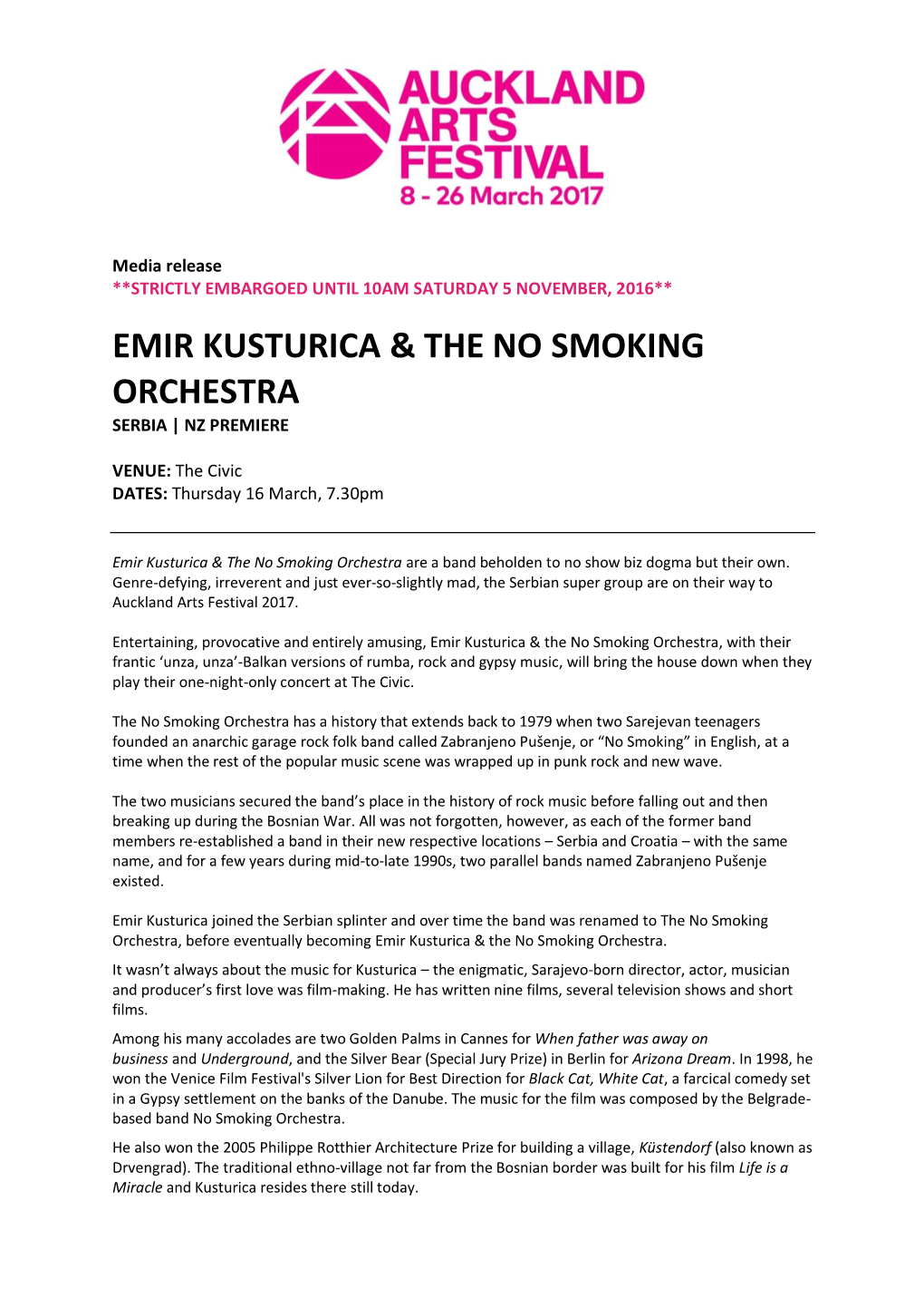 Emir Kusturica & the No Smoking Orchestra