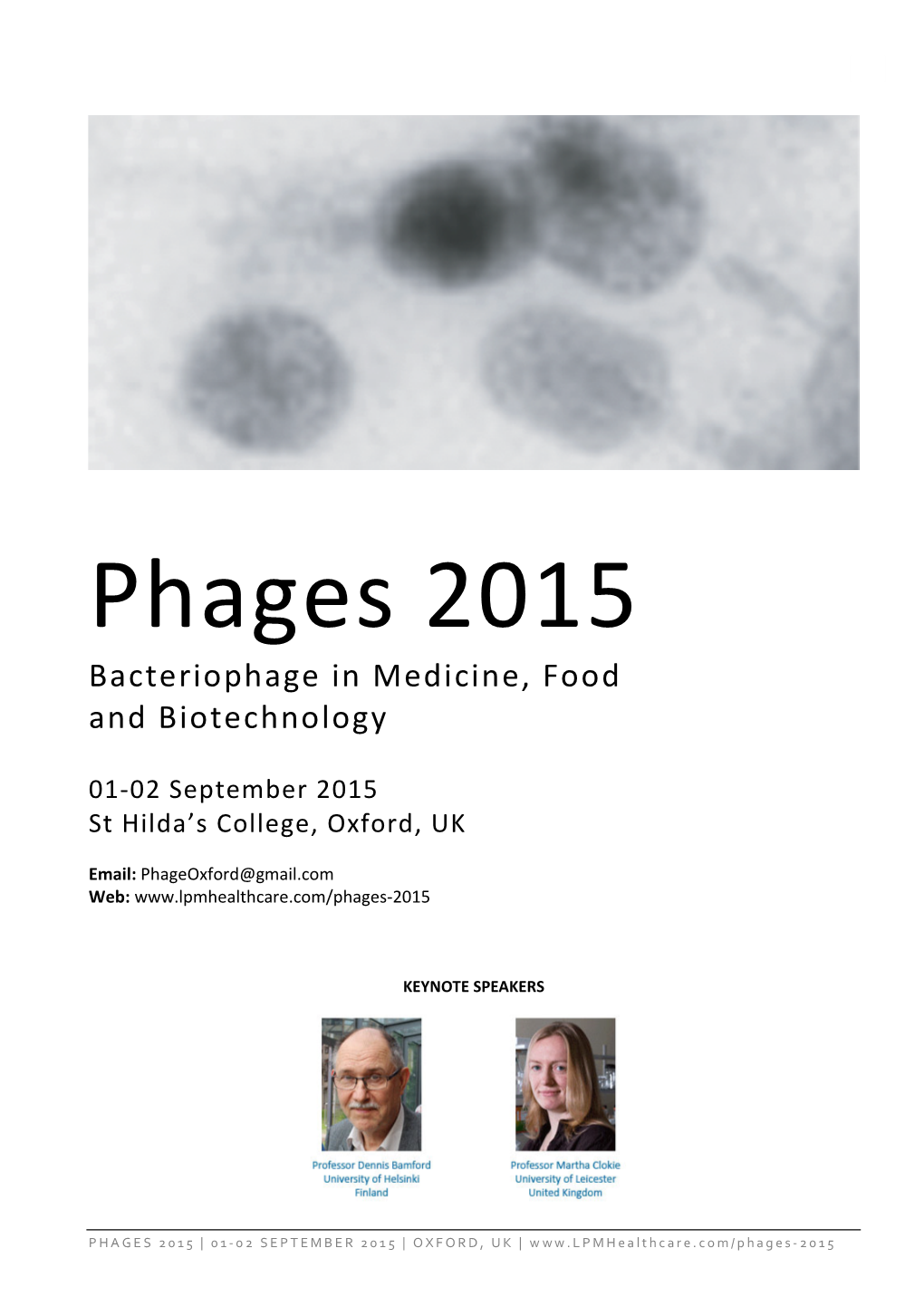 Phages 2015 Bacteriophage in Medicine, Food and Biotechnology