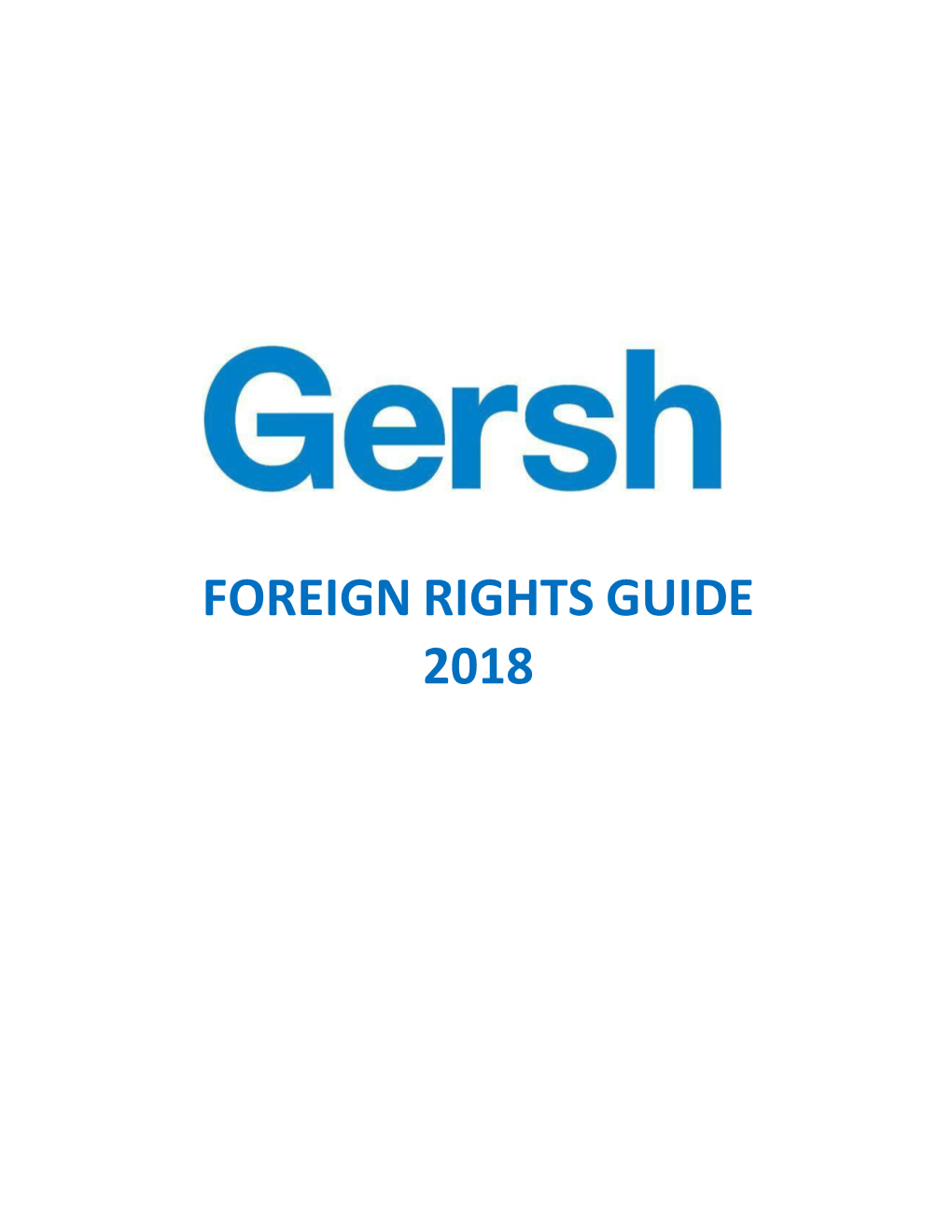 Foreign Rights Guide 2018