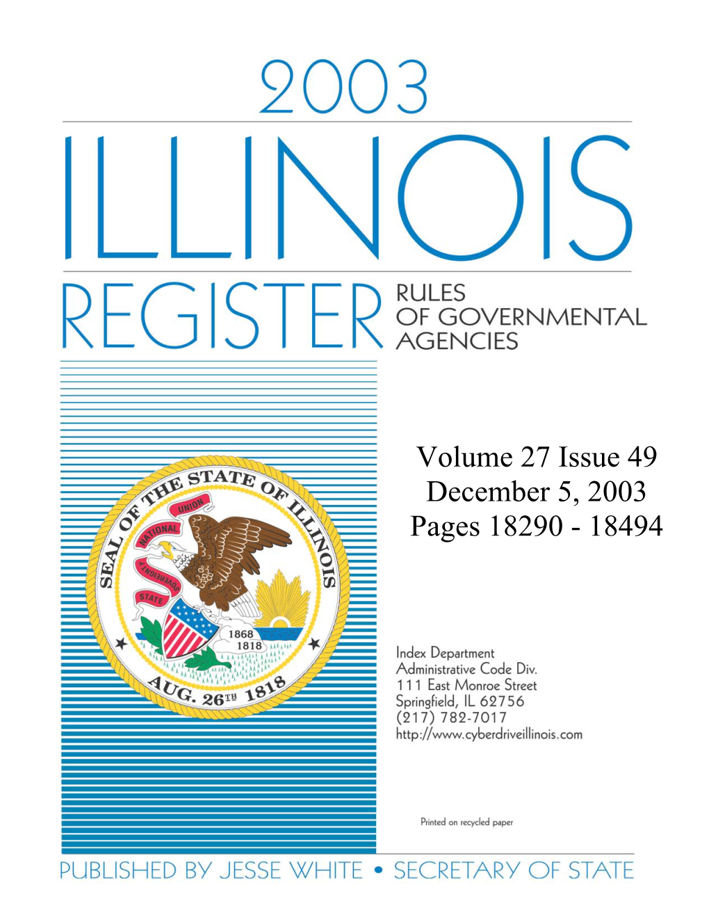 2003 Illinois Register