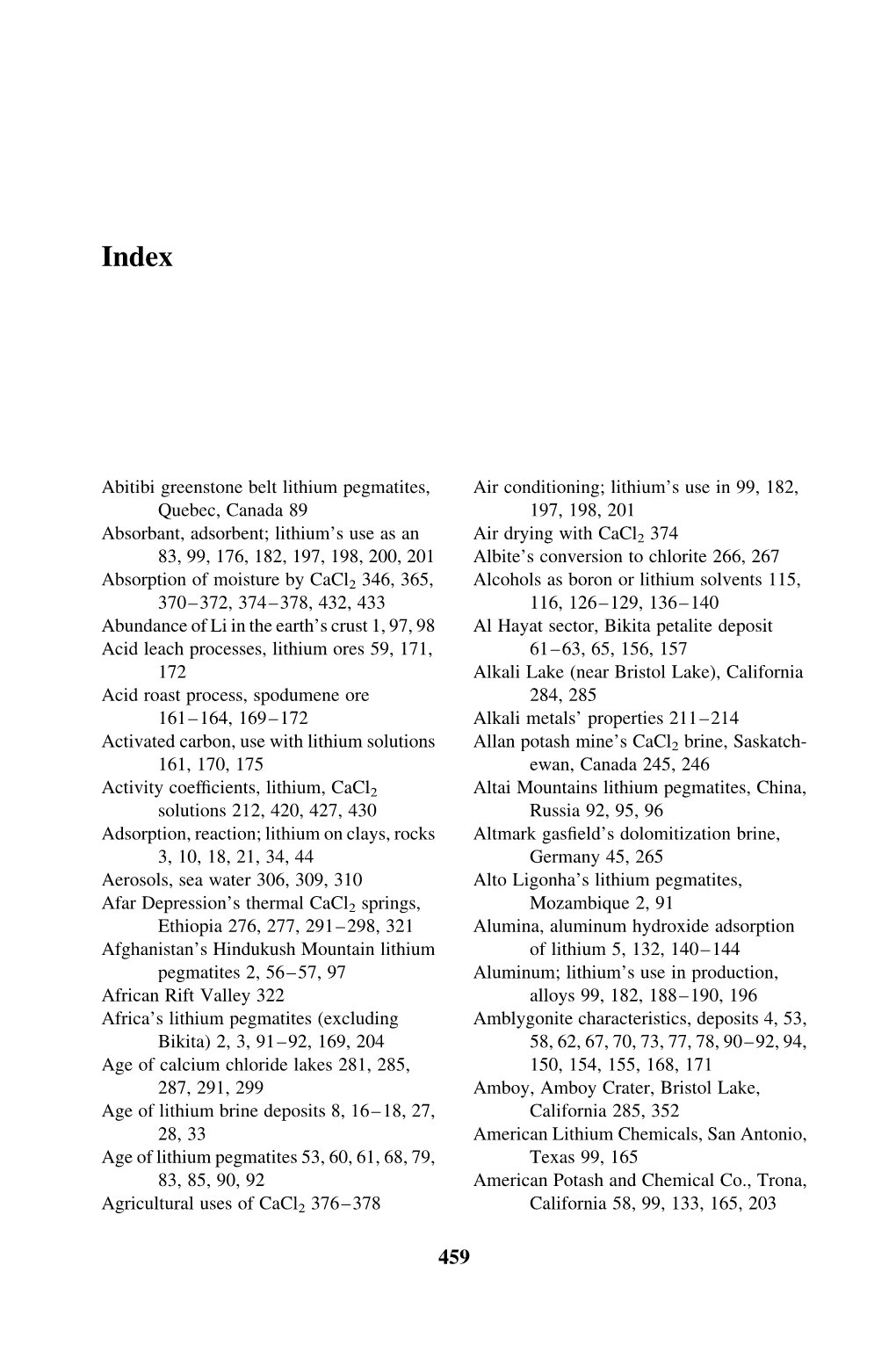 Lithium's Use As an 83, 99, 176, 182