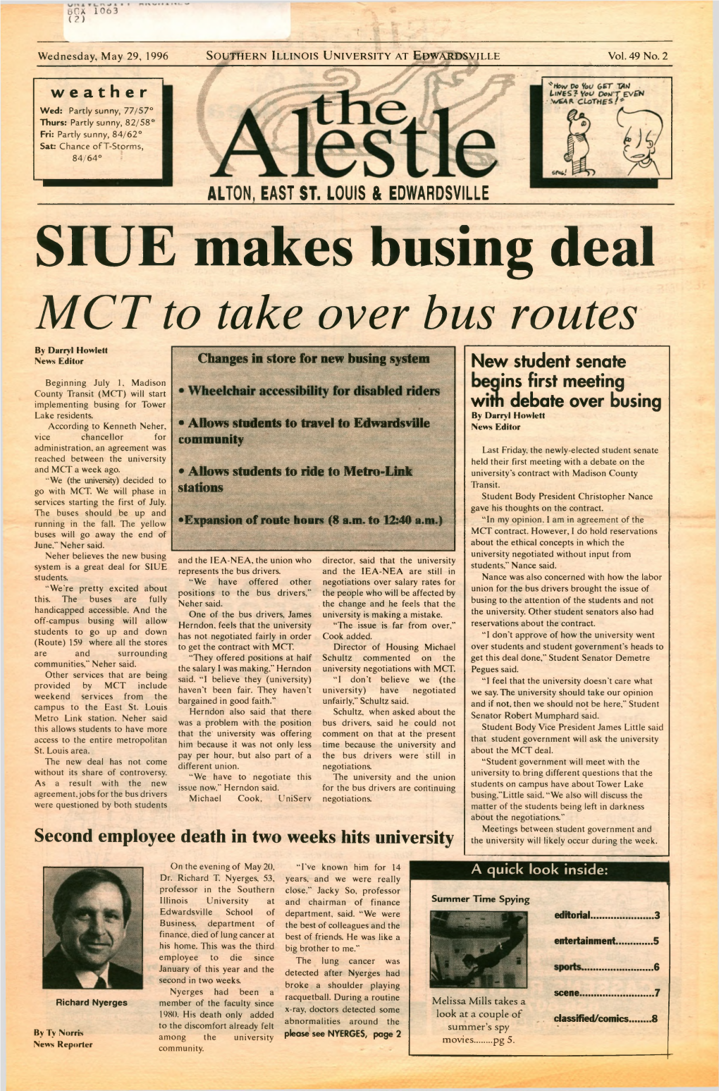 SIUE Makes Busing Deal