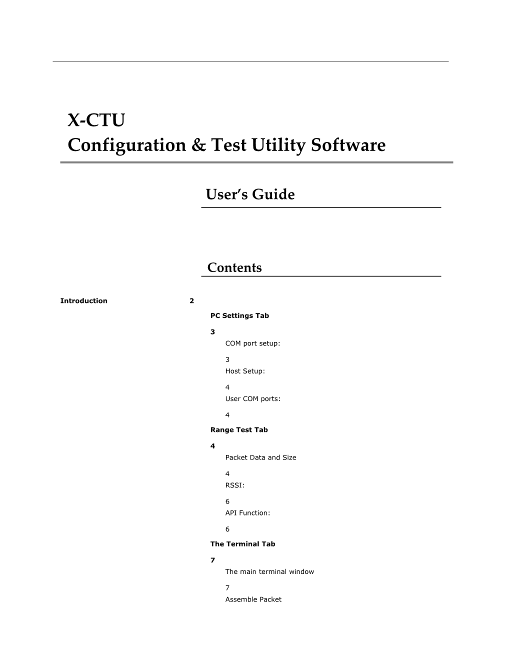 X-CTU Configuration & Test Utility Software