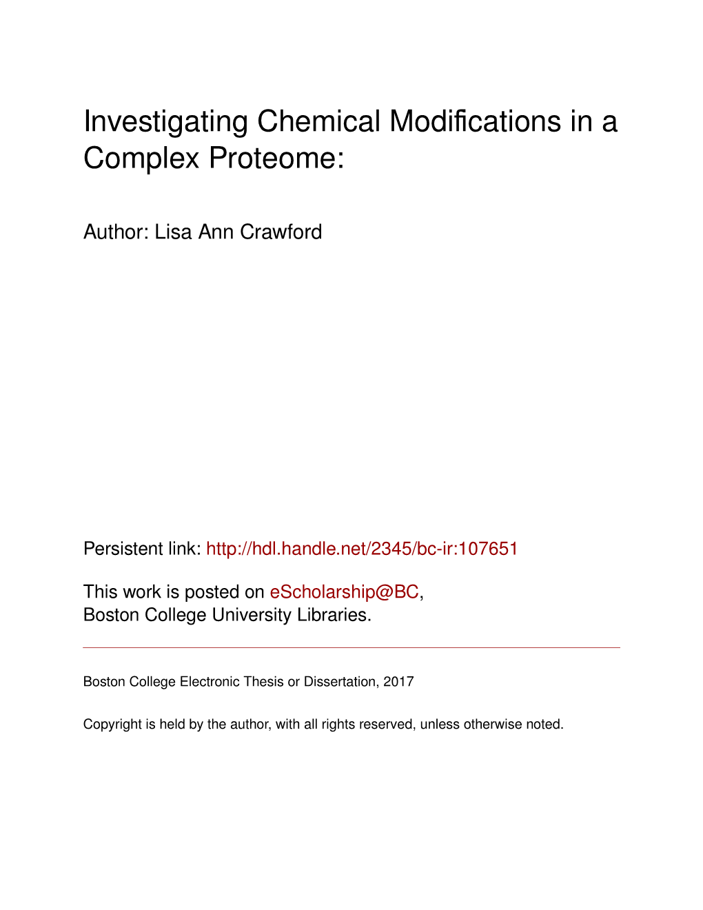 Investigating Chemical Modifications in a Complex Proteome