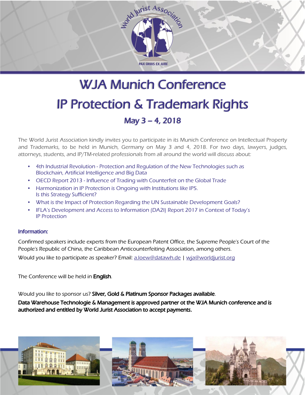 WJA Munich Conference Invitation