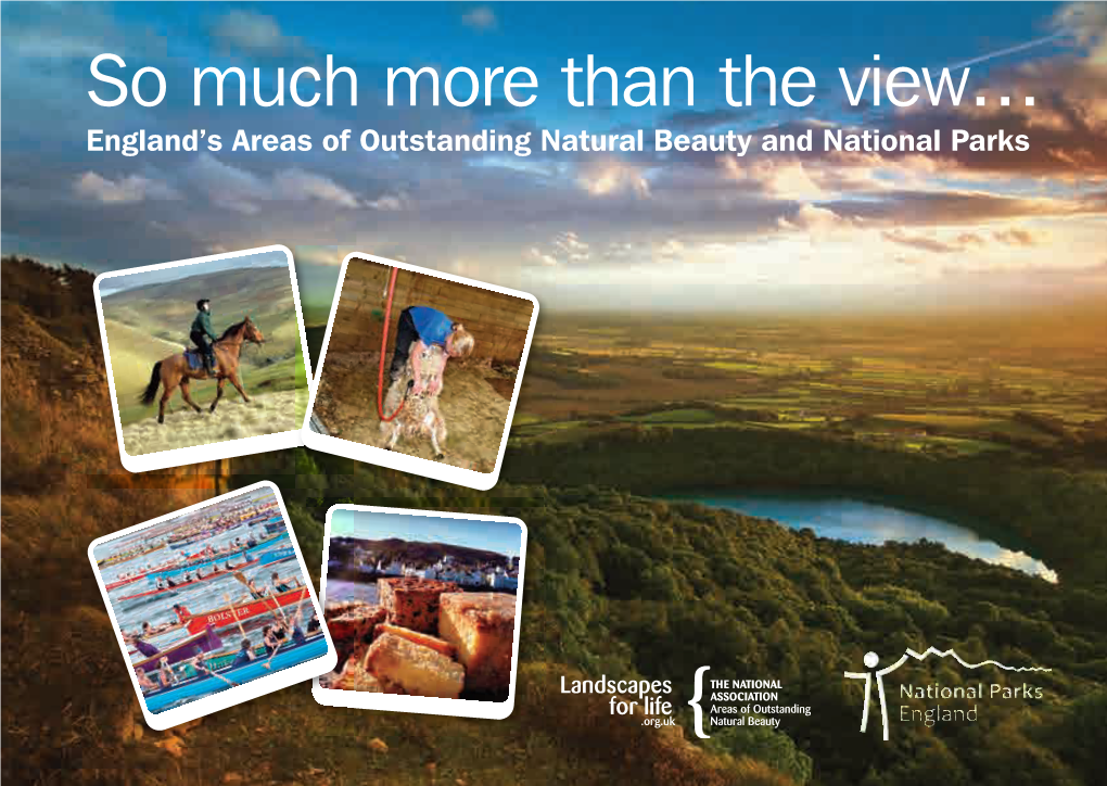 So Much More Than the View… England’S Areas of Outstanding Natural Beauty and National Parks