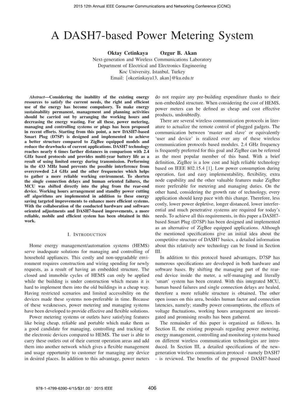 A DASH7-Based Power Metering System