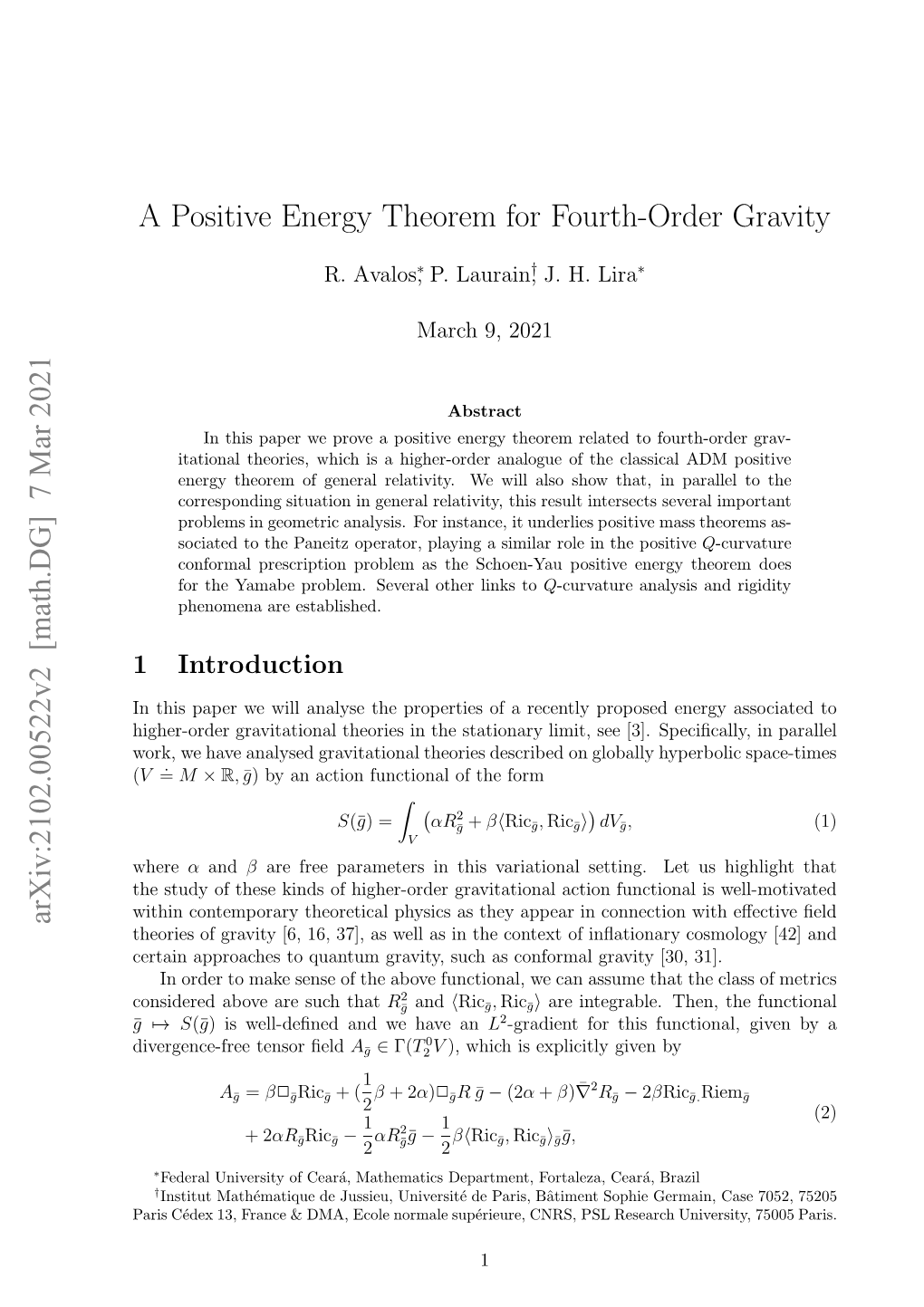 A Positive Energy Theorem for Fourth-Order Gravity