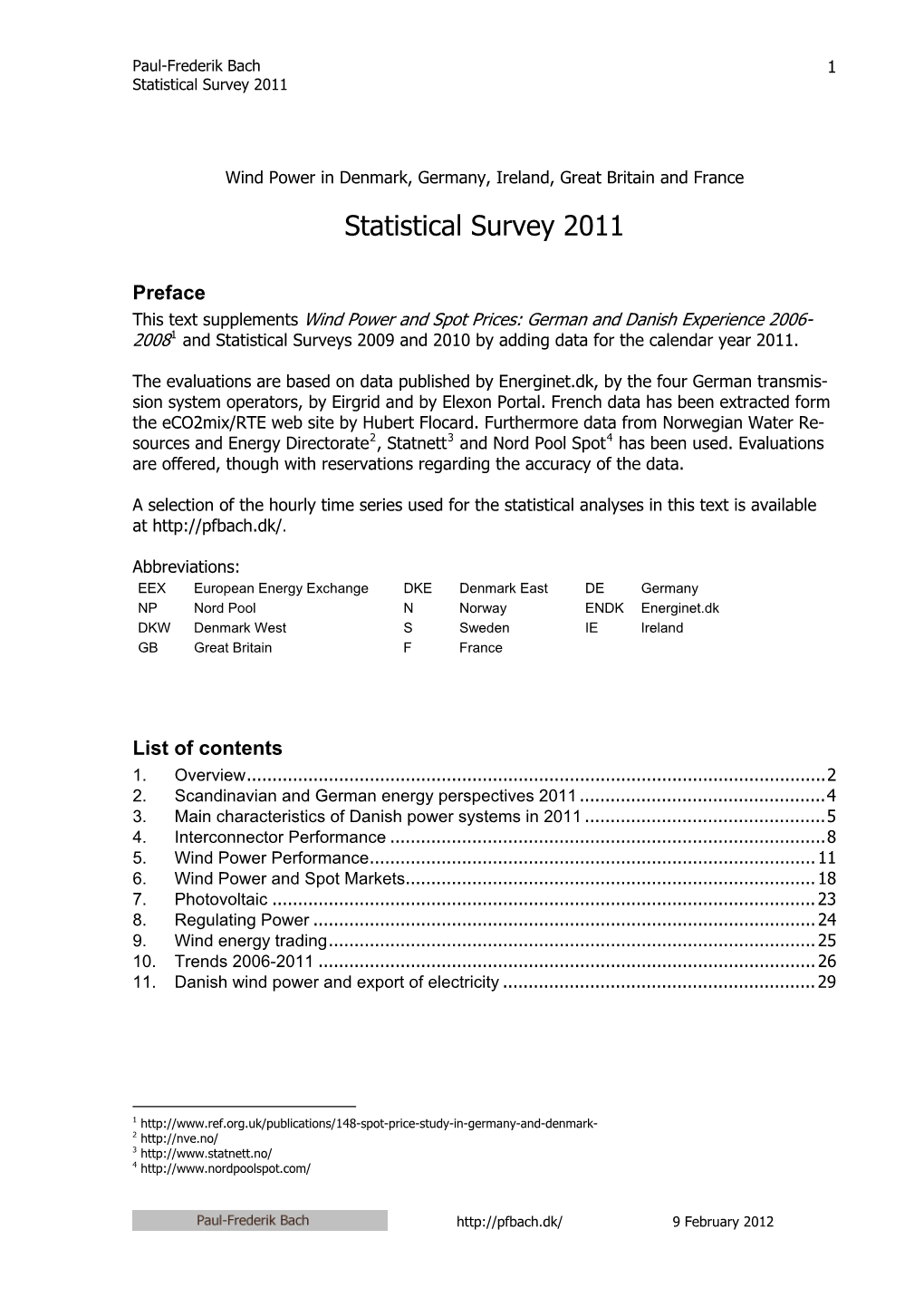 Statistical Survey 2011