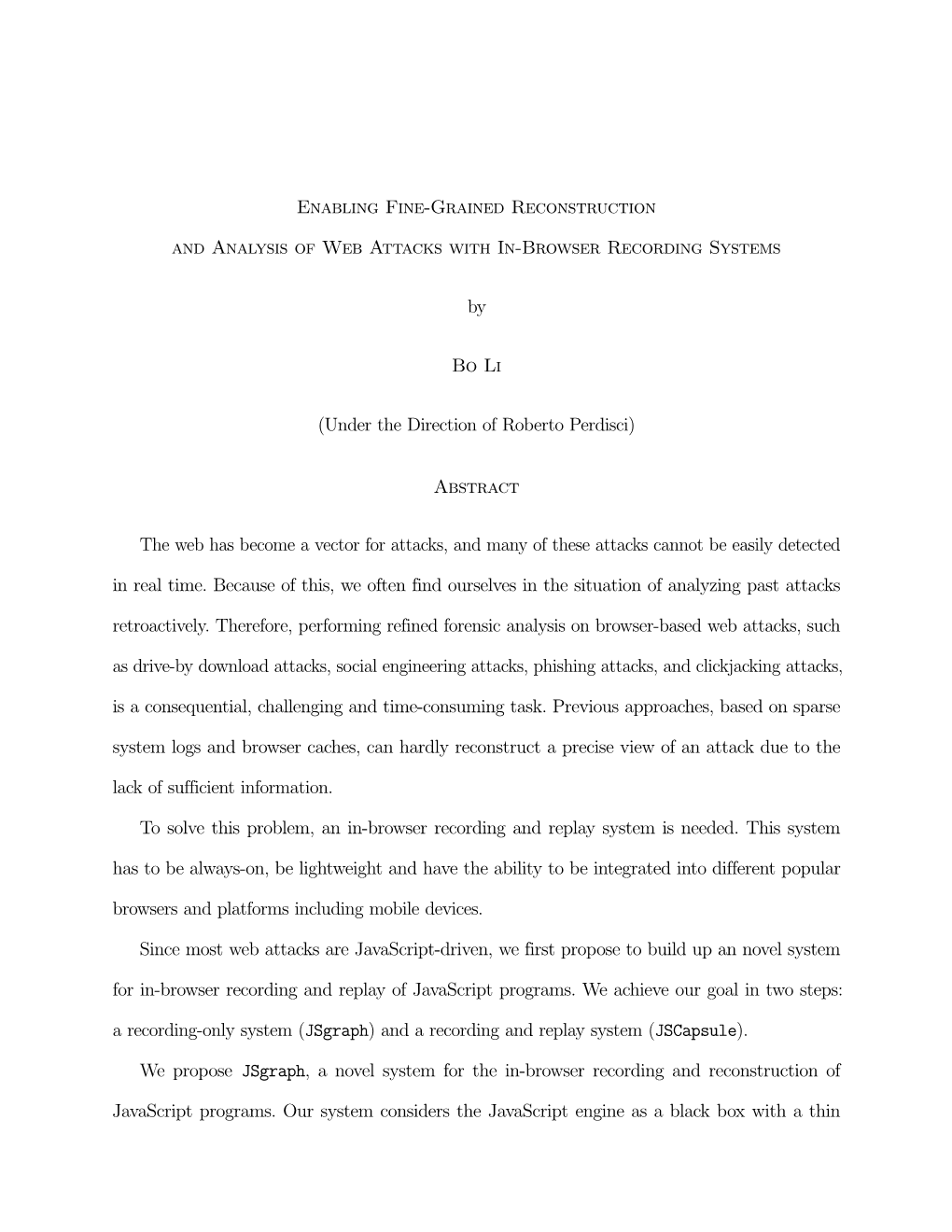 Enabling Fine-Grained Reconstruction and Analysis of Web Attacks with In-Browser Recording Systems