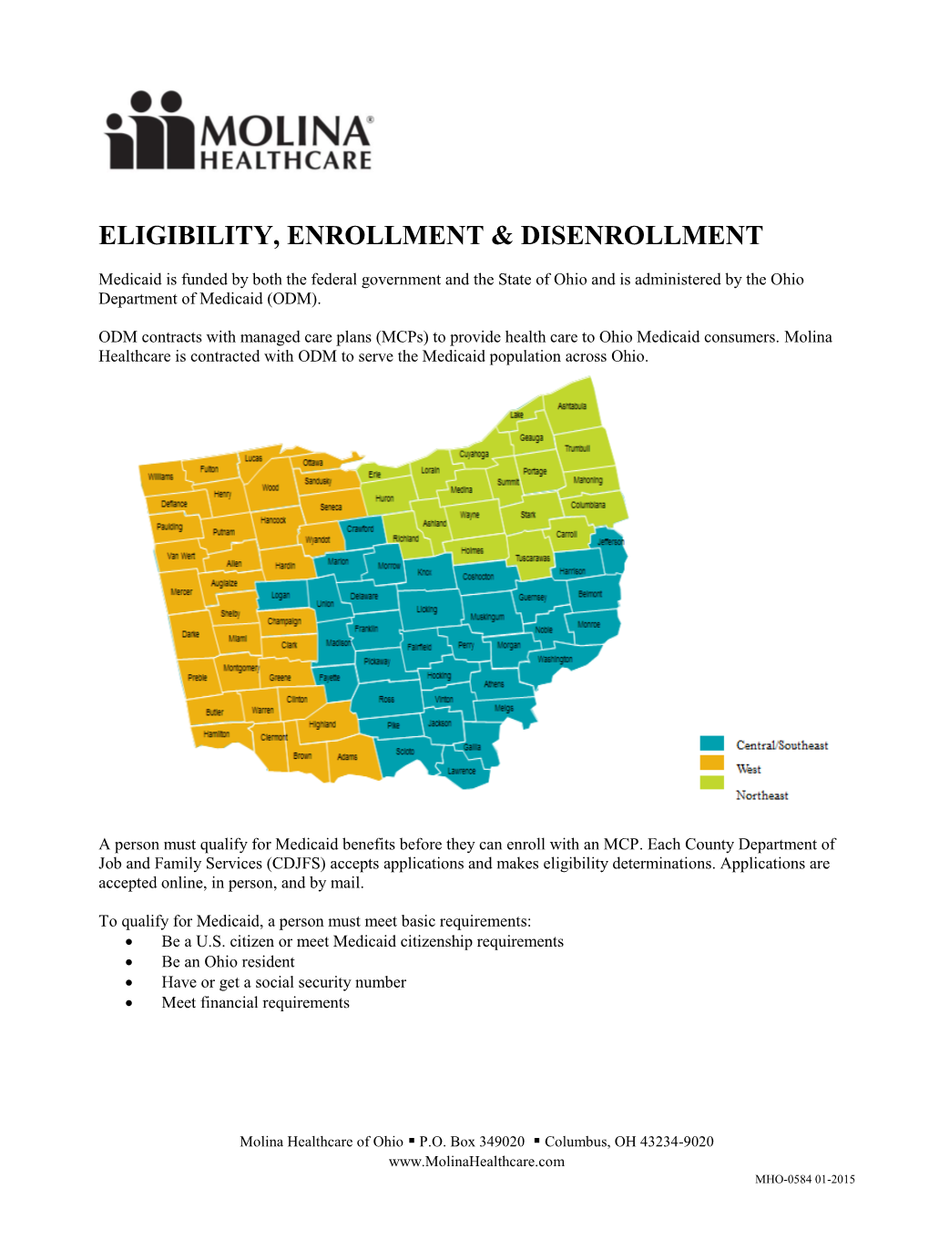 Eligibility, Enrollment & Disenrollment