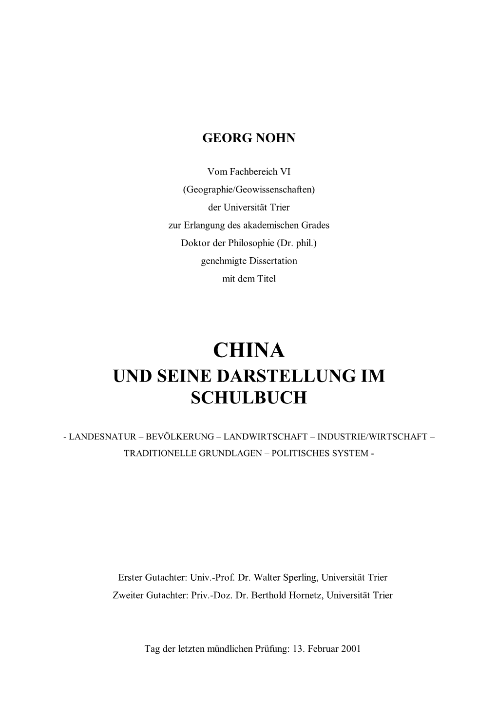 China Und Seine Darstellung Im Schulbuch