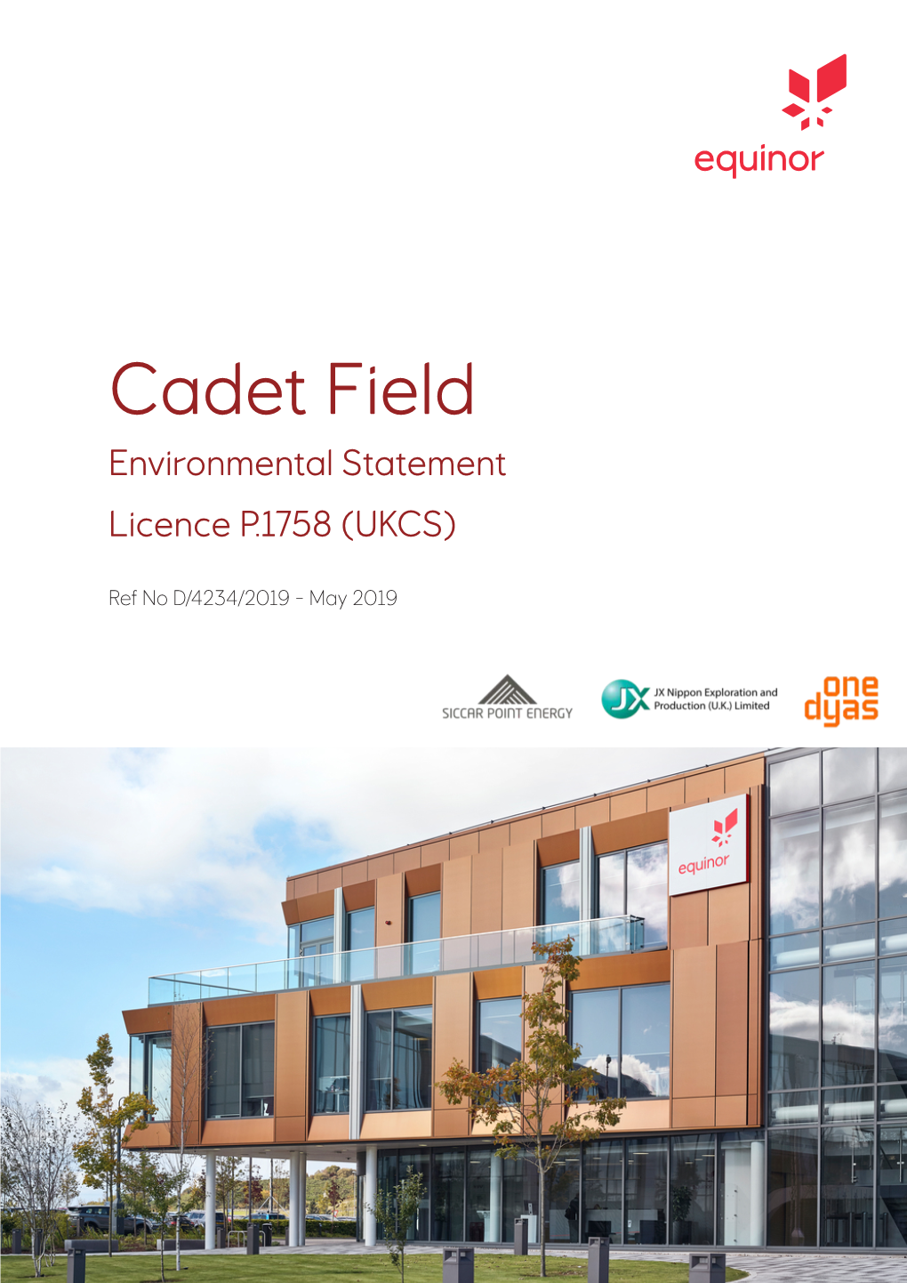 Cadet Field Environmental Statement Licence P.1758 (UKCS)