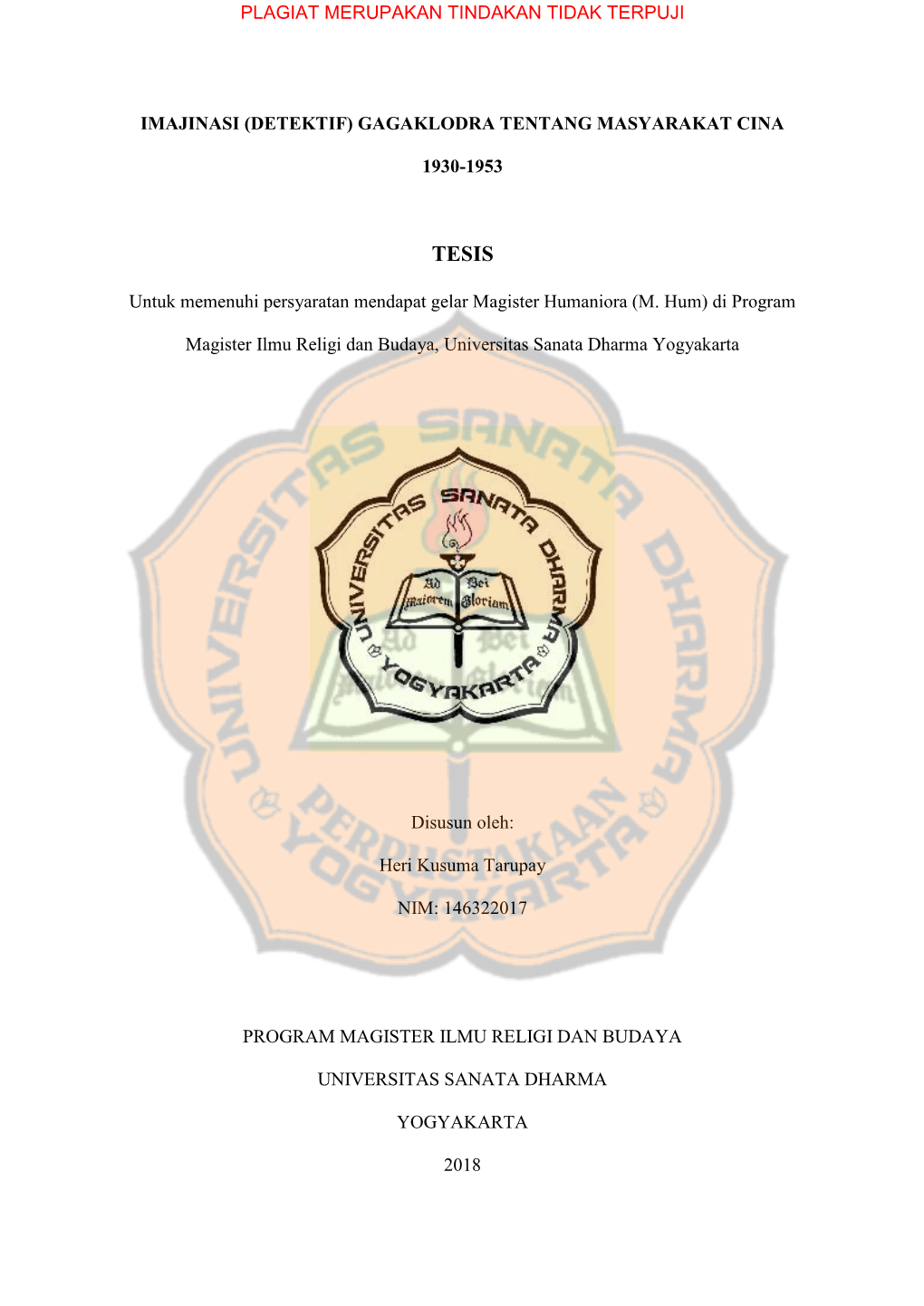 Detektif) Gagaklodra Tentang Masyarakat Cina