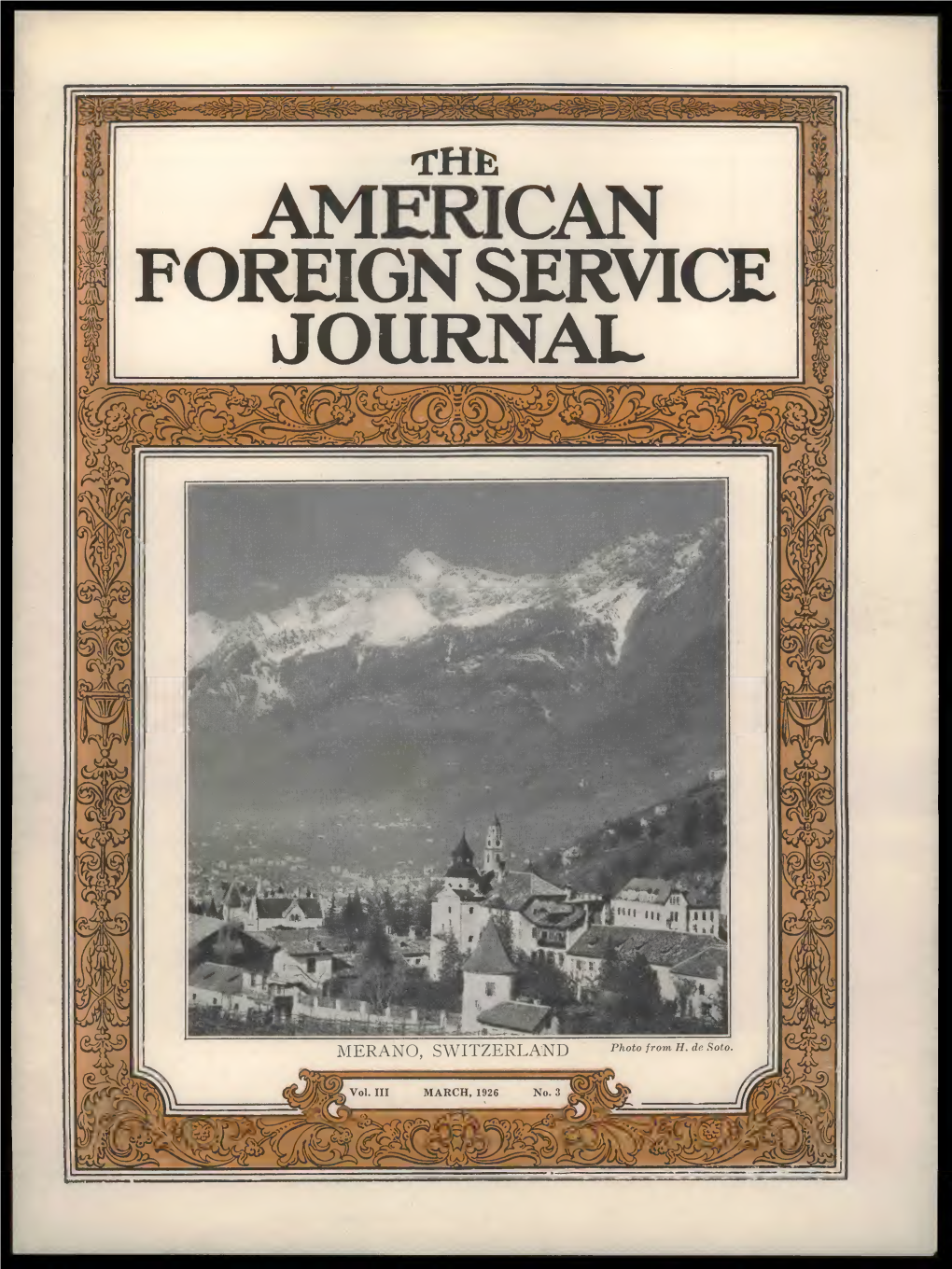 The Foreign Service Journal, March 1926