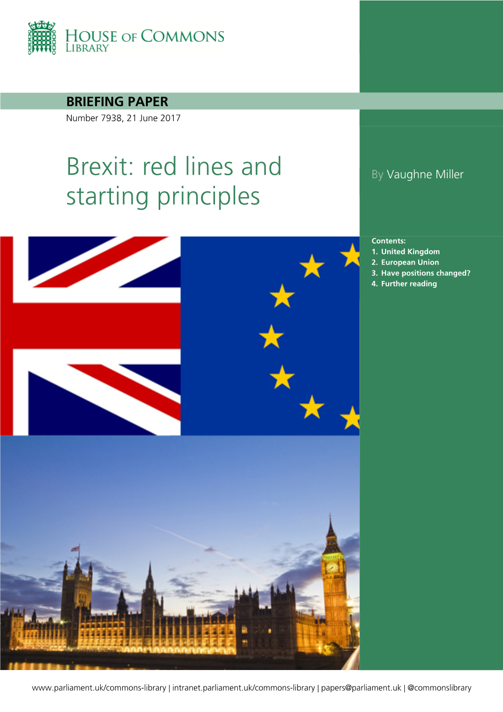 Brexit: Red Lines and Starting Principles