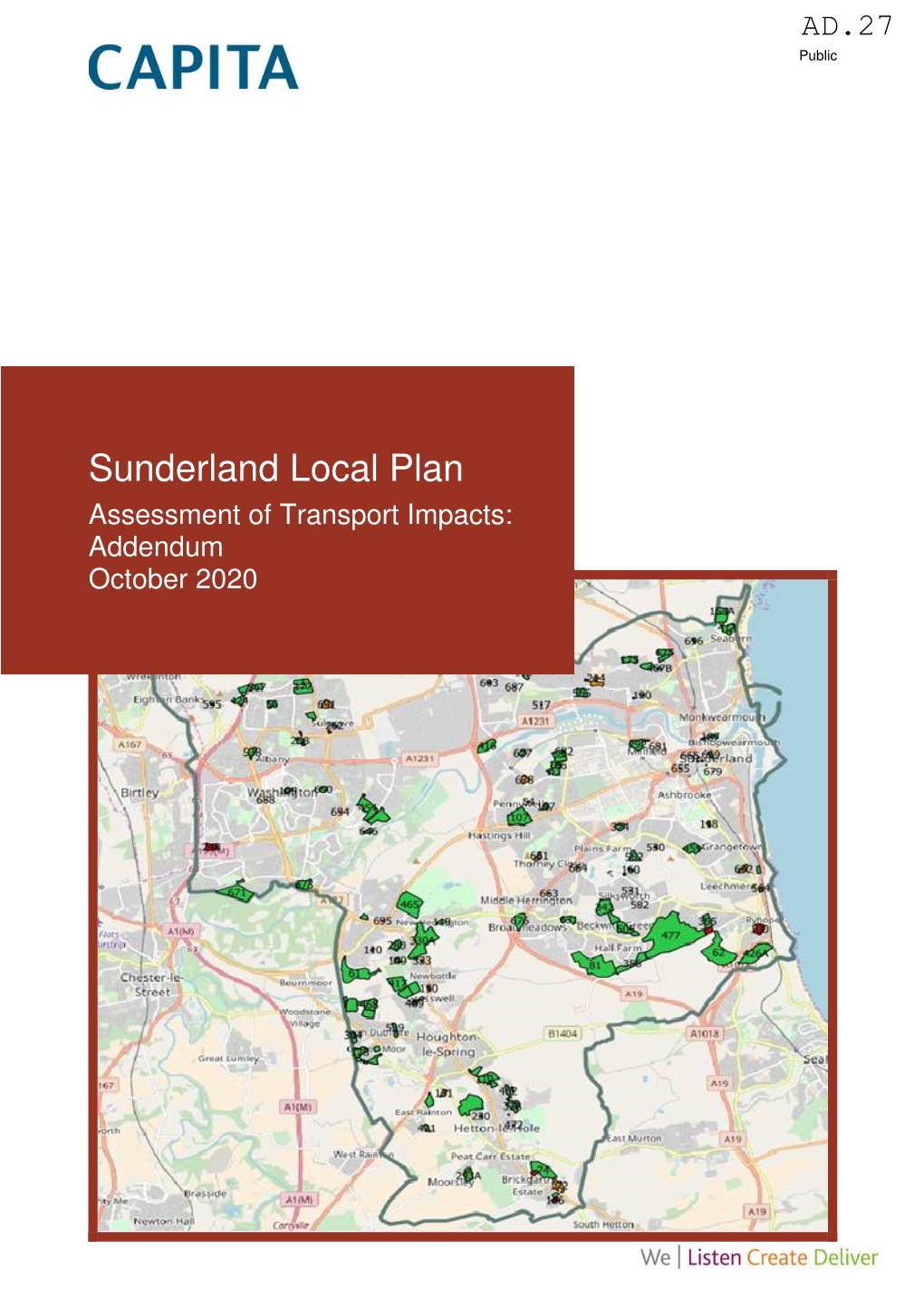 Sunderland Local Plan Assessment of Transport Impacts: Addendum October 2020