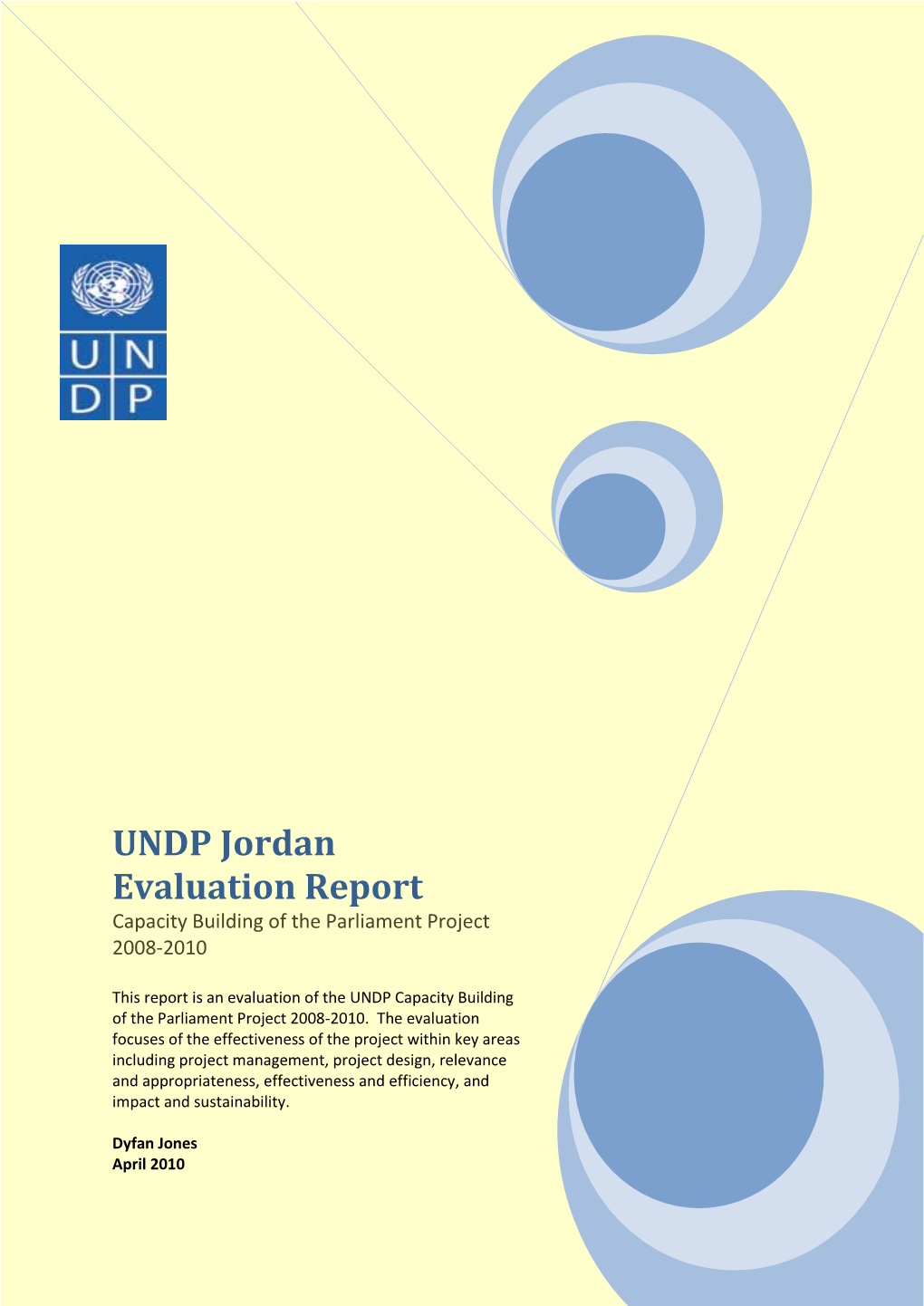 UNDP Jordan Parliament Project Evaluation Report 2010
